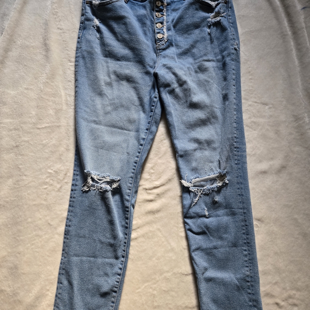 KanCan Blue Skinny Distressed Jeans